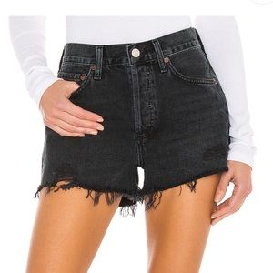 AGOLDE Parker vintage cut off short- black,24